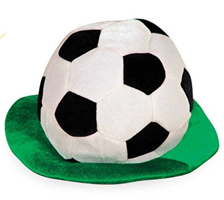 KarnevalsTeufel.de Fußballhut Fan mit Rasen Deutschland Ball Wiese