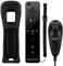 Tanouve Controller Wii Motion Plus, 2 In 1 Nunchuck Costruito Motion Plus Telecomando Remote Set Per Nintendo Wii e La Console Wii u Con Custodia In Silicone + Custodia - Nero