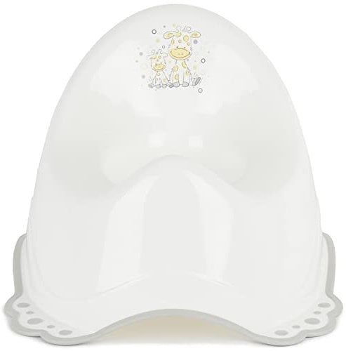 Bieco rutschsicheres Kinder Töpfchen Baby ab 8 Monaten mit Giraffen Motiv - Topf Kindertoilette - Topf für Kinder Nachttopf - Nachttöpfchen für Kinder Töpfchen ab 8 Monate Pullertopf Babytopf
