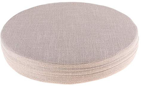 Tubayia Tragbar Runde Meditationskissen Yogakissen 40x10cm Yoga Sitzkissen für Haus Büro Reise (Beige)