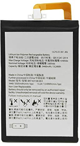 Backupower Ersatz BAT-63108-003 BAT63108-003 Akku Batterie Kompatibel mit BlackBerry BBB100-1, BBB100-1 TD-LTE, BBB100-2, BBB100-3, BBB100-6, KEYone, Mercury