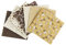 aufodara Baumwollstoff Patchwork DIY Stoffpaket 7 Stück 50 x 50 cm, Reiner Baumwolle Stoff, Stoffe zum Nähen, Quilten Basteln Handwerk Gewebe, vielfältige Mustern Quadrate Baumwolltuch (Braun)