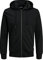 JACK & JONES Jjebasic Sweat Zip Hood Noos Felpa Sportiva con Cappuccio, Nero, S Uomo