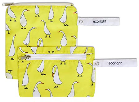 100% RECYCLED Reusable Sandwich Bag & Snack Bags by EcoRight | Zero Waste & Food Safe Lunch Bag - Pack of 2