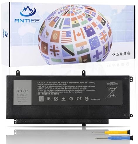 ANTIEE 56Wh 4P8PH Battery Replacement for Dell Inspiron 15 7000 7537 7547 7548 N7547 N7548 Vostro 14 5459 Series Notebook D2VF9 G05H0 0G05H0 OPXR51 179F8 04P8PH 7.4V 4-Cell