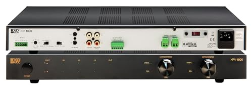 OSD Audio 1000W 2CH Commercial Amplifier 100/70V, Class D LED Indicator Lights, RS232