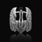 XJruixi Gothic Fallen Angel Casting Jesus Stainless Steel Cross Ring Men Punk Retro Angel Wing Ring Jewelry Gift Size 7-13