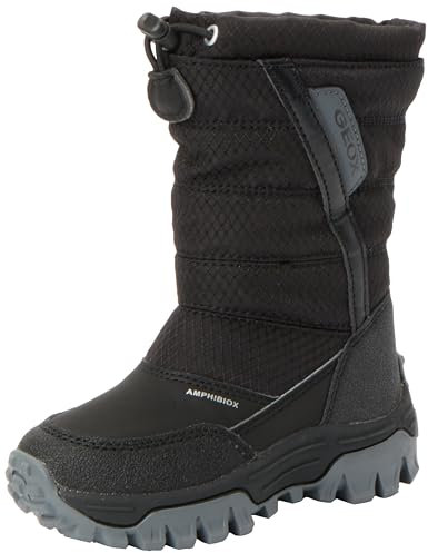 Geox Garçon J Himalaya Boy Abx Bateau cheville, Noir, 25 EU