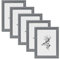 WOLTU Bilderrahmen 13x18cm 5er Set Fotorahmen Holzrahmen mit Passepartout, zum vertikalen oder horizontalen Aufhängen/Aufstellen, Posterrahmen Collage Wanddeko, Grau