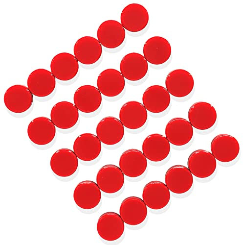 ZDZBLX 30 Stück Magnete, Kühlschrankmagnete, Magnete für Magnettafel, Magnete Kühlschrank Stark Whiteboard Magnete, Magnet Rund Klein Dekorative Magneten, für Kühlschrank, Magnetwand, Pinnwand (Rot)