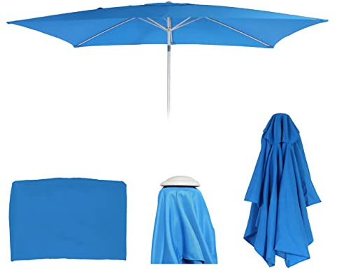 Mendler Ersatz-Bezug für Sonnenschirm N23 2x3m rechteckig - blau | Sonnenschirmbezug, Ersatzbezug, Stoff/Textil, 4,5kg, UV 50+