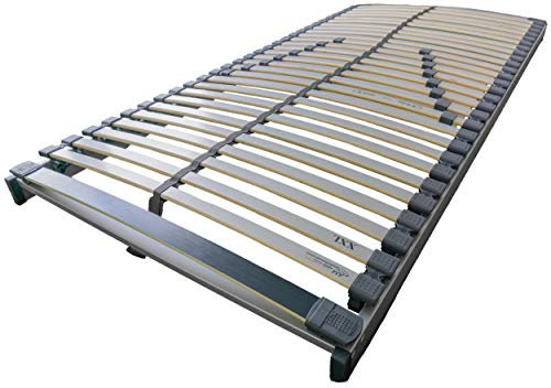 AM Qualitätsmatratzen Stabiler Lattenrost 140x220 bis 250kg mit 30 Federleisten - Made in Germany - Stabiles Lattenrost für Übergewichtige - Bettrost XXL für schwere Matratzen fertig montiert
