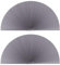 LUCKUP 2 Packs Arch Window Shades Half Circle Round Blackout Pleated Blinds (Radius: 24) Dual Color Semicircular Cellular Curtains, Easy Cut and Install, Grey-White