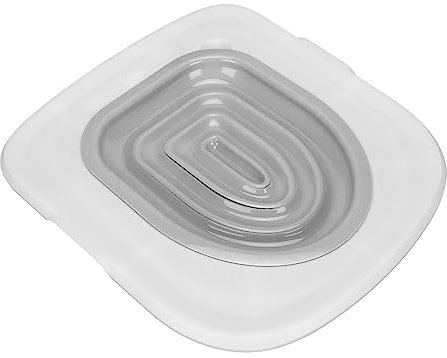 Cat Toilet Training System, Universal Reusable Cat Toilet Training Kit Cat Potty Training Tool Kitty Toilet Trainer Urinal Seat for Pet Training, Removable Design (White Tray, 1 Gray Inner Support)