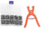 100 Pièces Pince Bouton Pression, Pression Plastique Couture, Bouton Pression Plastique, Bouton Pression à Coudre, Kit de Boutons Pression, pour Fixer la Veste, la Tente, la Tente Oblongue