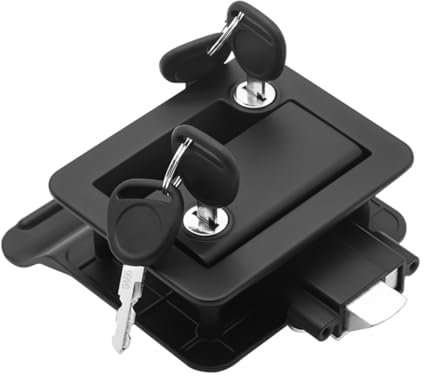 ZONADAH Serrure à fermeture éclair double face pour entrée, serrure spéciale pour camping-cars et remorques de voyage, serrure de porte avec mise à niveau du panneau, accessoires de verrouillage