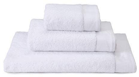 Barefoot Living Frottee Handtuch Alaro 70x140 cm - 100% Baumwolle Oeko Tex Standard 100 - weich, fusselfrei & schnelltrocknend - Badehandtuch Gästehandtuch - Weiß
