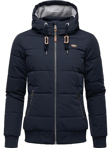 Ragwear Damen Winter-Steppjacke Nuggys Solid wasserdicht & vegan | Länge: hüftlang | Wärmegrad 3 von 3 – warm | 8.000 mm Wassersäule | Kapuze mit Fleecefutter