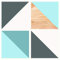 murando PREMIUM Vlies Tapete Deko Panel Fototapete Wanddeko 10 m Tapetenrolle Mustertapete Wandtapete modern design Dekoration - Dreiecke Holz blau grau weiß f-A-0599-j-a