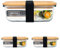 NERTHUS Fih 722 Boîte Hermétique en Verre Bambou Couvercle 1000 ML (Lot de 3)