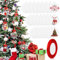 Weihnachtskugeln Acrylplatte Transparent, Weihnachtsbaumanhänger aus Acrylglas mit Rotem Band, 24 Stück Acryl-Kunststoffplatten zum DIY Aufhängen Christbaumschmuck