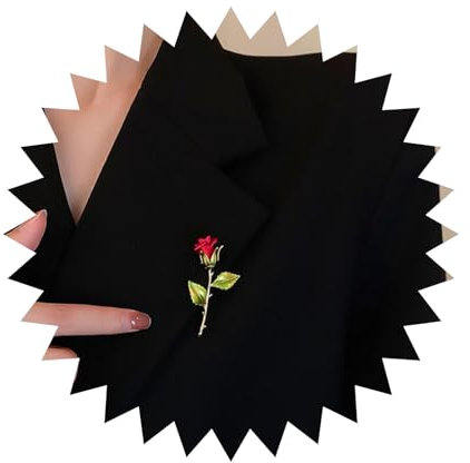 Cimenexe Spilla Vintage A Forma Di Fiore Di Rosa Spilla A Forma Di Rosa Rossa Spilla A Forma Di Fiore Smaltato Spilla A Forma Di Fiore Rosso Spilla A Forma Di Fiore Di Matrimonio Spilla Per