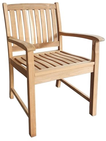 OUTLIV. Takoma Stapelsessel Teak in Natur, 60x65x90 cm, gemütlicher Gartenstuhl für den Außenbereich
