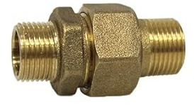 Arcanaute - Raccord laiton à visser - Raccord Union Droit 3 pièces Mâle/Mâle Ø3/8'' (12/17) -