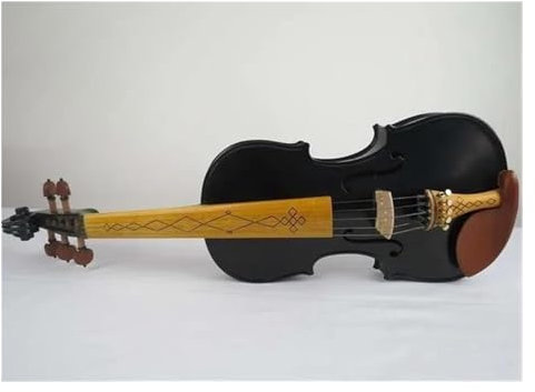 Violín Bonitos colores negros violín eléctrico de 5 cuerdas y violín acústico 4/4