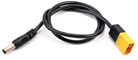 Domasvmd Ultraweicher XT60-Stecker auf Stecker DC5525 Stromkabel für TS100/TS101 Lötkolben Outdoor Feldreparaturkabel