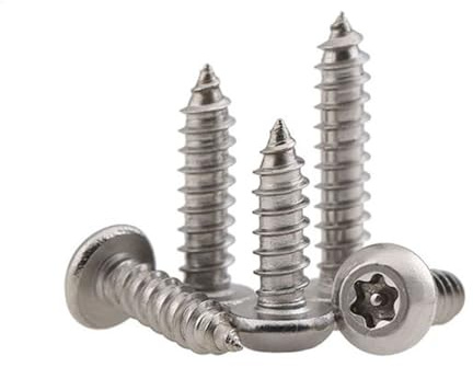 RKODRSMG 10/20 Stück Pan Head Six Lobe Torx Holzschraube Sicherheitskopf Blechschraube 304 Edelstahl M2,9 M3,5 M3,9 M4,8(Color:9.5mm(20pcs),Size:M3.9)
