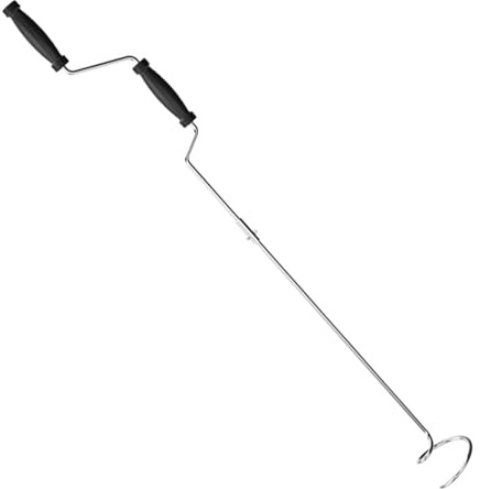 Chaies Compost Aerator, Compost Turner, Compost Aeration Mixing Tool, Manual Stainless Steel - Heavy Duty Compost Crank Turn for Efficient Soil Loosening for Small Yards and Outdoor Use