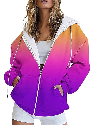 Générique Femme Sweat à Capuche Hoodie avec Capuche Hoodie Femme Sweat à Femme Survêtement Femme Automne Hiver Outerwear Veste Hiver Femme Chaude Sweat Polaire Zippé Femme Rose Fushia