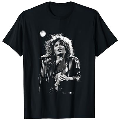 Queen Of Rock N Roll Tina Turner Live B&W By Stephen Wright T-Shirt