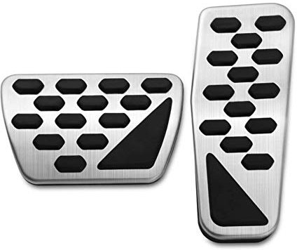 QXWRLD Et Couvercle de pédale de Frein Kit de Coussinets de pédale en Acier Inoxydable Automatique 2018-2019, for Les modèles Jeep, Wrangler JL, 2 pièces Coussin de Repose-Pieds pour Voiture