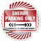 Aufkleber für Autos, Sheriff-Parkplatz, lustig, 10 Stück, Autofensteraufkleber, Fensteraufkleber für Auto (6 x 9 cm)