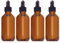 JeiYangYaa Amber Glass Dropper Bottles 100ml, Pipette Dropper Bottle for Essential oi Massage Perfumery Aromatherapy Laboratory, Makeup, Travel – Brown Glass Bottles 4Pcs