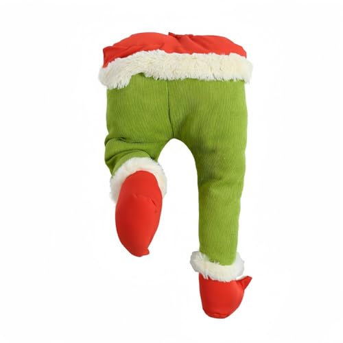 FENGSHENG-SHOP Christmas Red Green Elf Legs Ornaments, Stuffed Leg Christmas Legs Butt Stuck in Tree, Holiday Home Party Ornaments Decorations Gifts, Elf Holiday Decoration