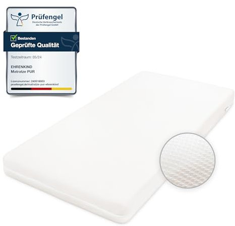 Ehrenkind® Babymatratze PUR MESH | Baby Matratze 70x140 Standard 100 by Oeko-TEX | Kindermatratze 70x140 aus hochwertigem Schaum und Hygienebezug