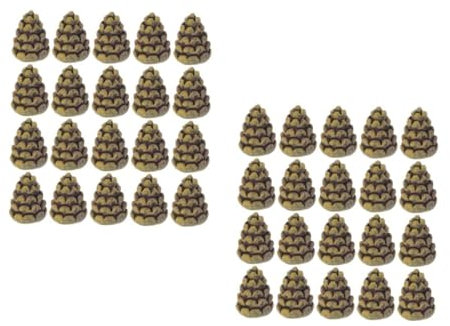 BESPORTBLE 40stücke Kunstharz-Miniatur- Für Weihnachtsbaumdekoration Weihnachtszapfen Für Festliche Arrangements Und Kreative -projekte