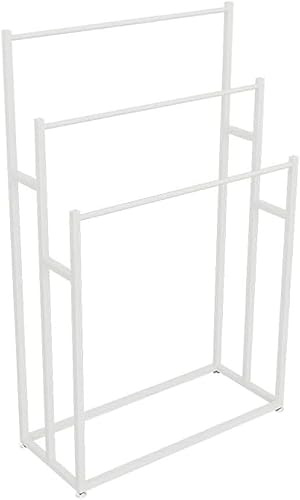 Freistehender Handtuchständer aus Metall, 3 Etagen, für Badezimmer, 75 cm Höhe, Weiß