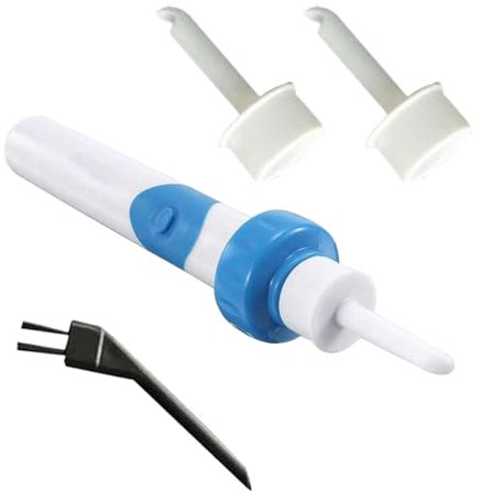 Ohrenschmalz Entferner - Tragbarer Elektrischer Vakuum Ohrenreiniger - Sanfte Reinigungsbürsten Mit 2 Wechselaufsätzen Für Kinder, Familie & Unterwegs