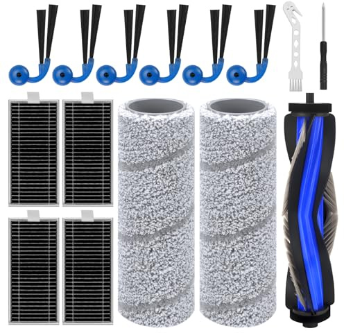 15 Stück ZubehörSet für Ecovacs Deebot X11 OmniCyclone/X11 Pro/X11 Pro Omni | X11 Staubsauger Ersatzteile, 1 Hauptbürste 2 Wischrolle 6 Seitenbürsten 4 HEPA-Filter 2 Reinigungs-Installationswerkzeuge
