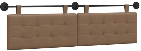vidaXL Hängendes Kopfteil Kunstleder, Modernes rechteckiges Wandkopfteil, Flexible Rückenlehne, stylische Schlafzimmer-Deko, platzsparendes Design