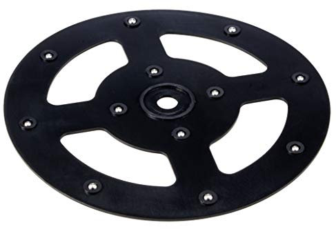 Gedotec Drehteller mit M8 Gewinde zum Schrauben für Fernseher & Tischplatten | Kunststoff schwarz | Drehkranz Tragkraft 80 kg | Drehbeschlag mit Drehplatten Ø 160 mm | 1 Stück - Drehrollen für Möbel