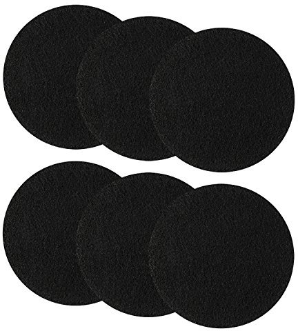 Resinta 6 pièces Poubelle à Compost de Cuisine filtres filtres à Charbon Actif Poubelle à Compost de Remplacement de filtres, 15,9 cm, Rond,