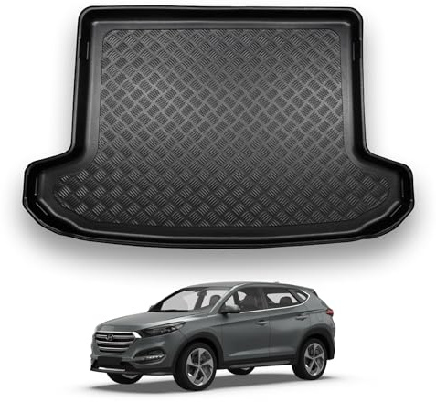 NOMAD Boot Liner Mat for Hyundai Tucson 2015-2021 | Tailored PE Car Boot Protector Tray, Waterproof Raised Edge Trunk Mat, Easy Clean Cargo Floor Liner