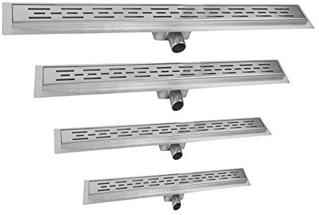 walexo Duschrinne Bodenablauf Ablaufrinne Abflussrinne Duschablauf (REGEN, 900 x 70 mm)