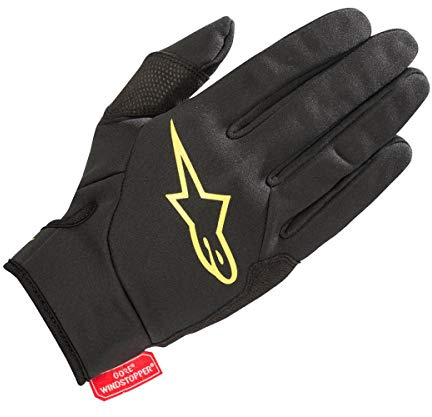 Alpinestar Cascade Gore Windstopper Herren-Handschuh, Schwarz, säuregelb, Größe M