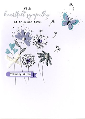 Irresistible Heartfelt Sympathy Greeting Card Embellished Cards